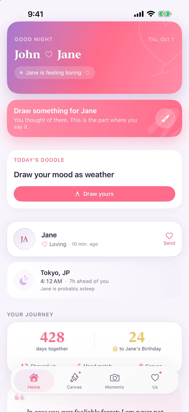 Lovly Moods screen