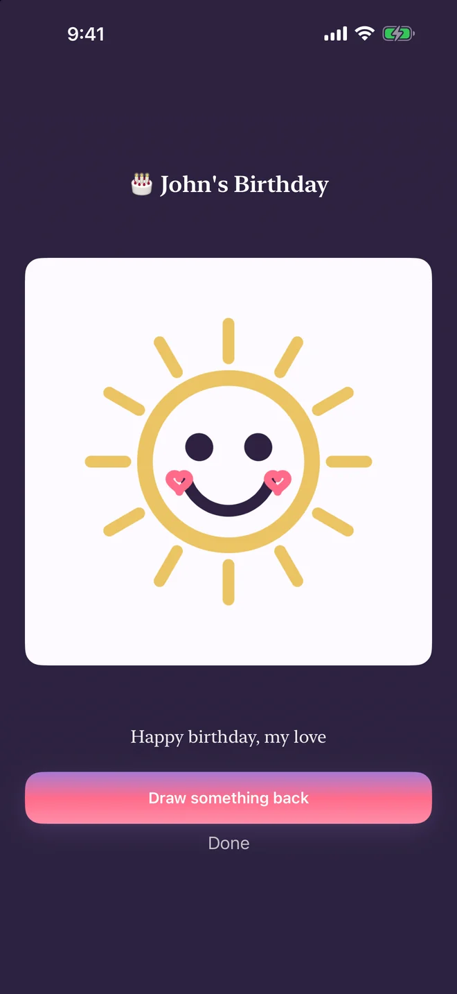 Lovly Gifts that wait screen